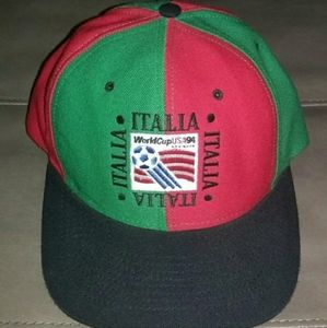 1994 Italy USA World Cup Soccer Snapback Hat 90s italian Italia Cap Vintage